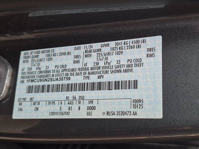 Certified 2025 Ford Escape Active w/ Cold Weather Package AWD/4WD image 14