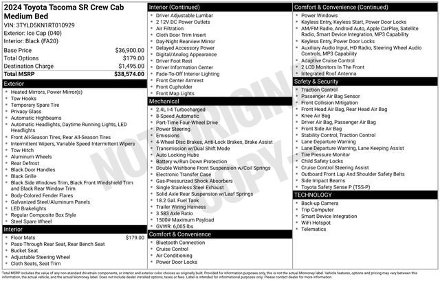 Used 2024 Toyota Tacoma SR AWD/4WD image 9
