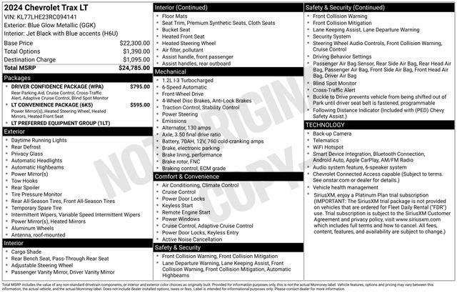 Used 2024 Chevrolet Trax LT w/ Driver Confidence Package FWD image 3