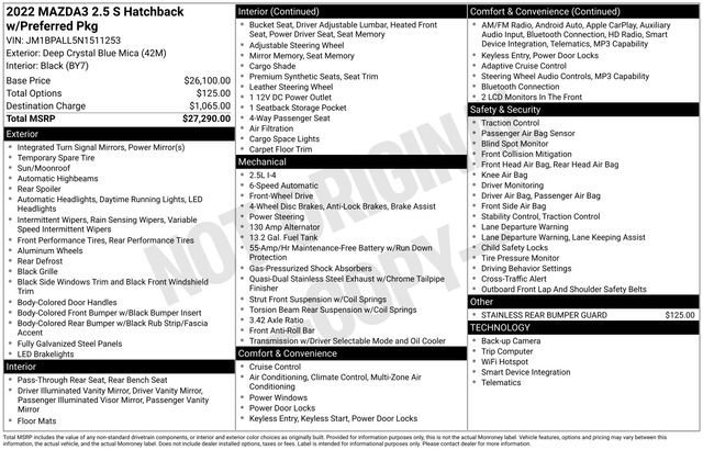 Used 2022 MAZDA MAZDA3 s image 14