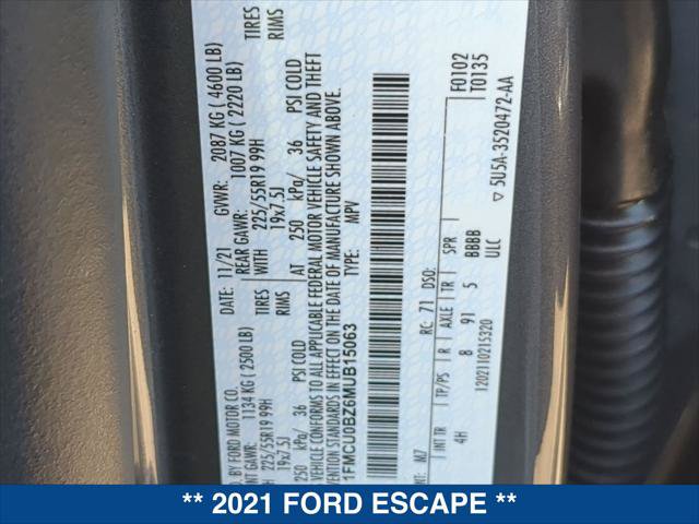 Certified 2021 Ford Escape SE FWD image 24