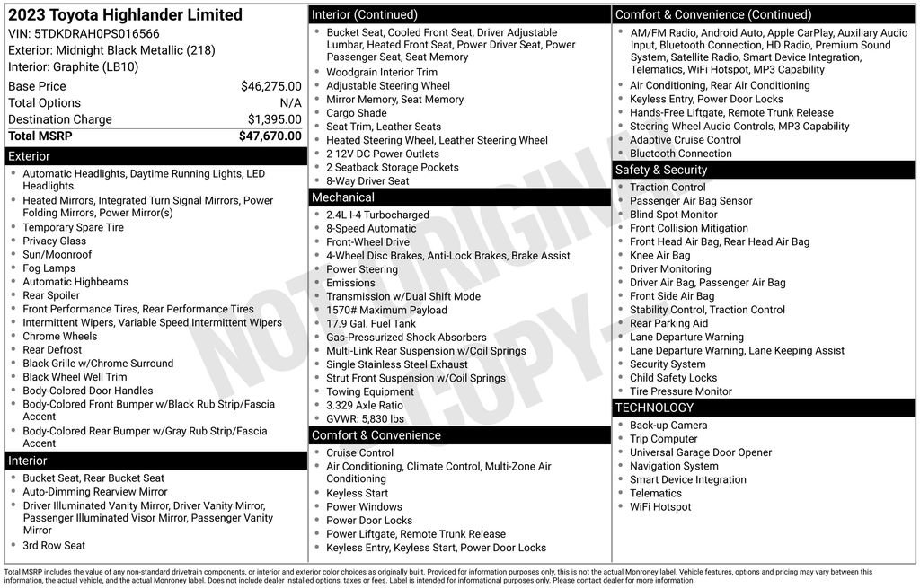 Used 2023 Toyota Highlander Limited FWD image 27