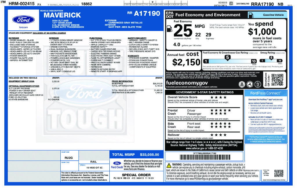 Certified 2024 Ford Maverick XLT w/ XLT Luxury Package AWD/4WD image 10