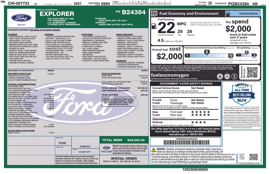 Certified 2023 Ford Explorer XLT w/ Equipment Group 202A AWD/4WD image 39