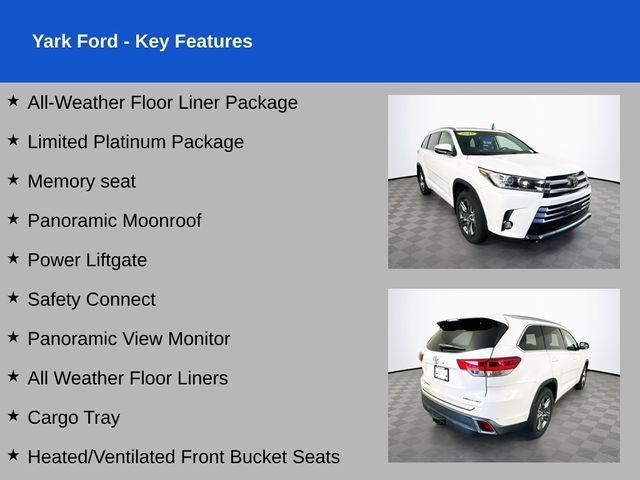 Used 2018 Toyota Highlander Limited Platinum AWD/4WD image 2