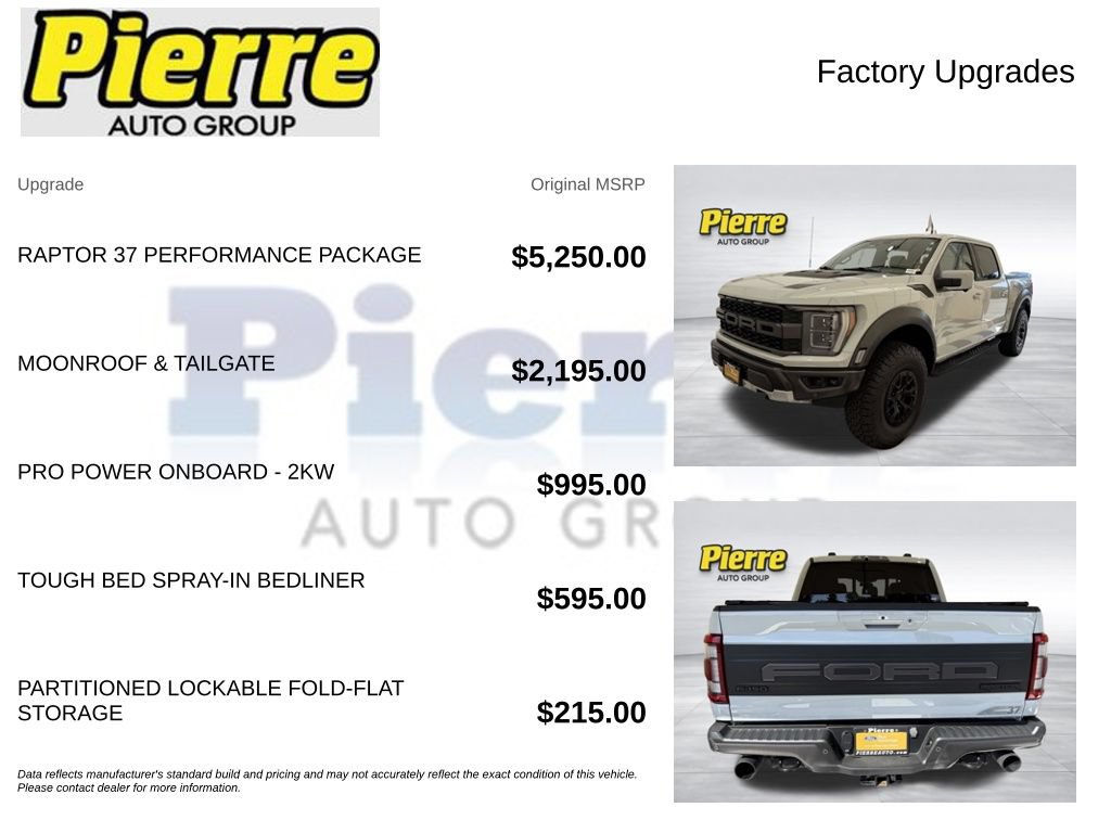 Certified 2023 Ford F150 Raptor w/ Raptor 37 Performance Package AWD/4WD image 14
