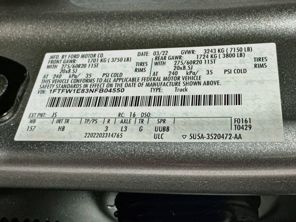 Certified 2022 Ford F150 Lariat w/ Equipment Group 502A High AWD/4WD image 25