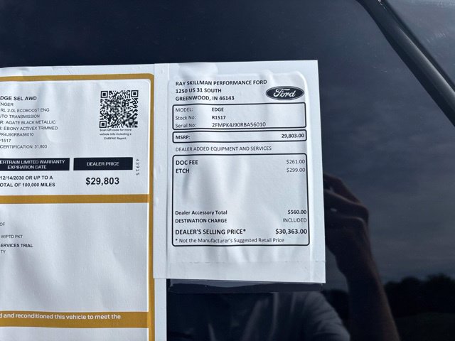 Certified 2024 Ford Edge SEL w/ Convenience Package AWD/4WD image 2