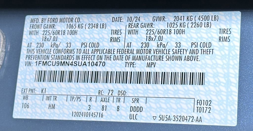 Certified 2025 Ford Escape ST-Line image 53