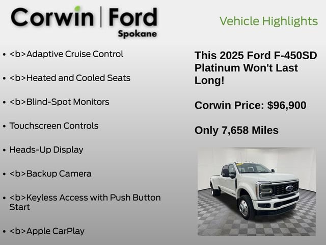 Certified 2025 Ford F450 Platinum w/ FX4 Off-Road Package image 13