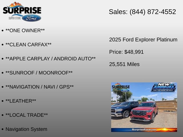 Certified 2025 Ford Explorer Platinum w/ Ultimate Package AWD/4WD image 12