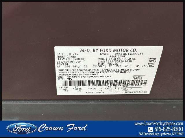 Certified 2019 Ford Explorer Sport AWD/4WD image 22
