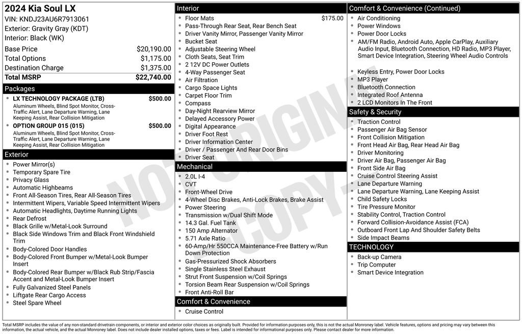 Used 2024 Kia Soul LX w/ Option Group 015 image 12