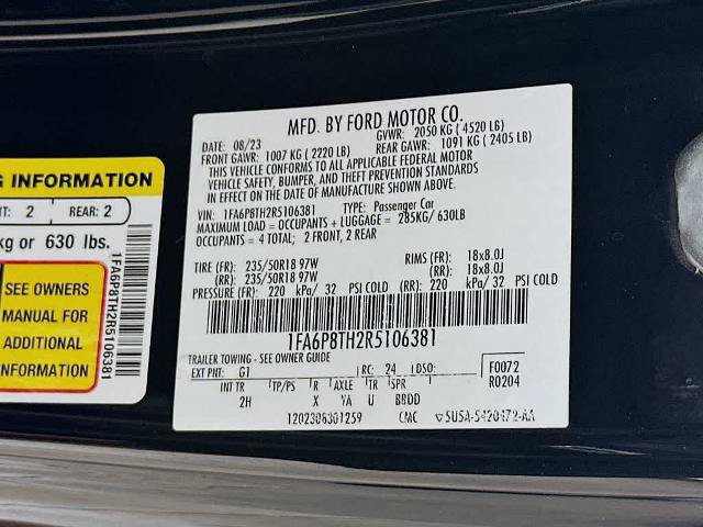 Certified 2024 Ford Mustang Coupe RWD image 20