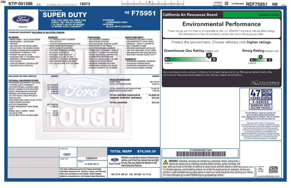 Certified 2024 Ford F250 Lariat w/ Tremor Off-Road Package image 32