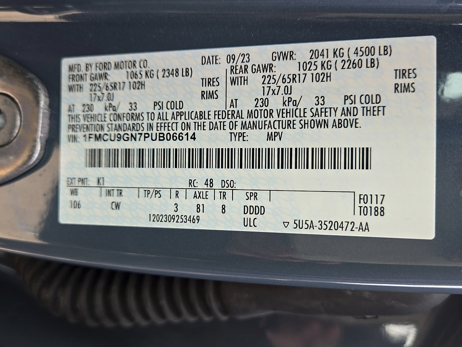 Certified 2023 Ford Escape Active AWD/4WD image 25