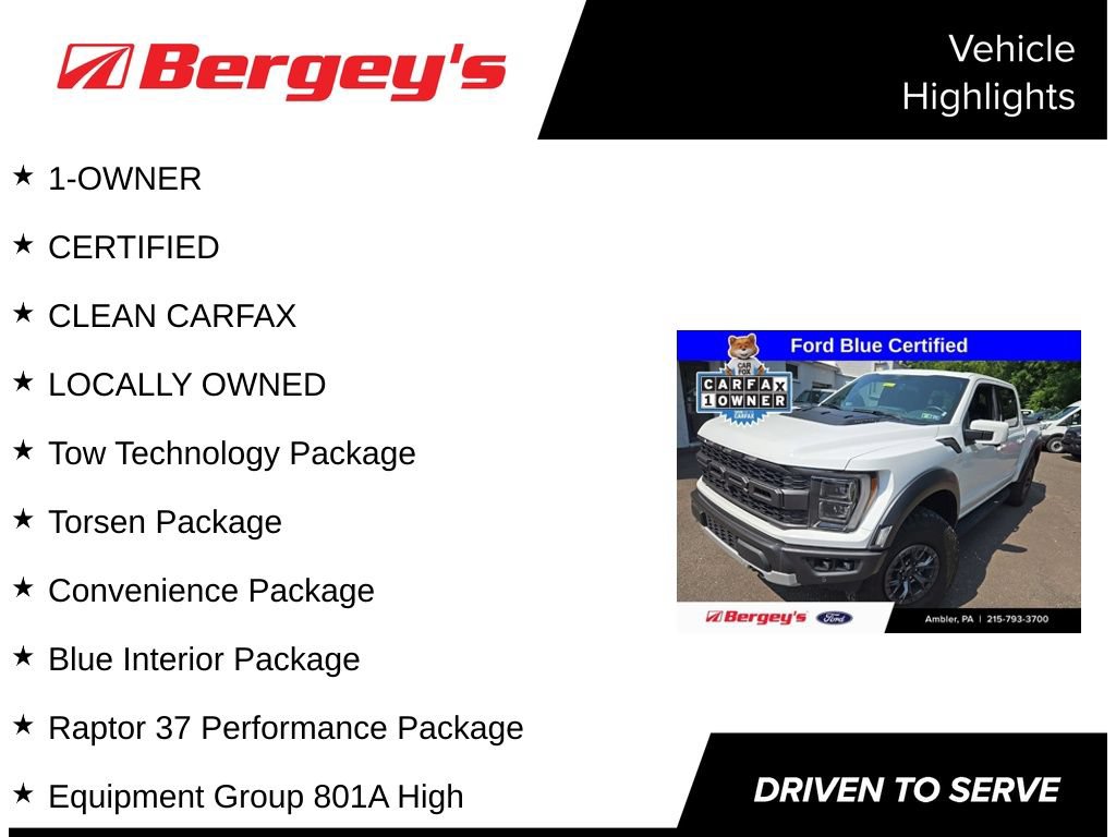 Certified 2022 Ford F150 Raptor w/ Raptor 37 Performance Package AWD/4WD image 5