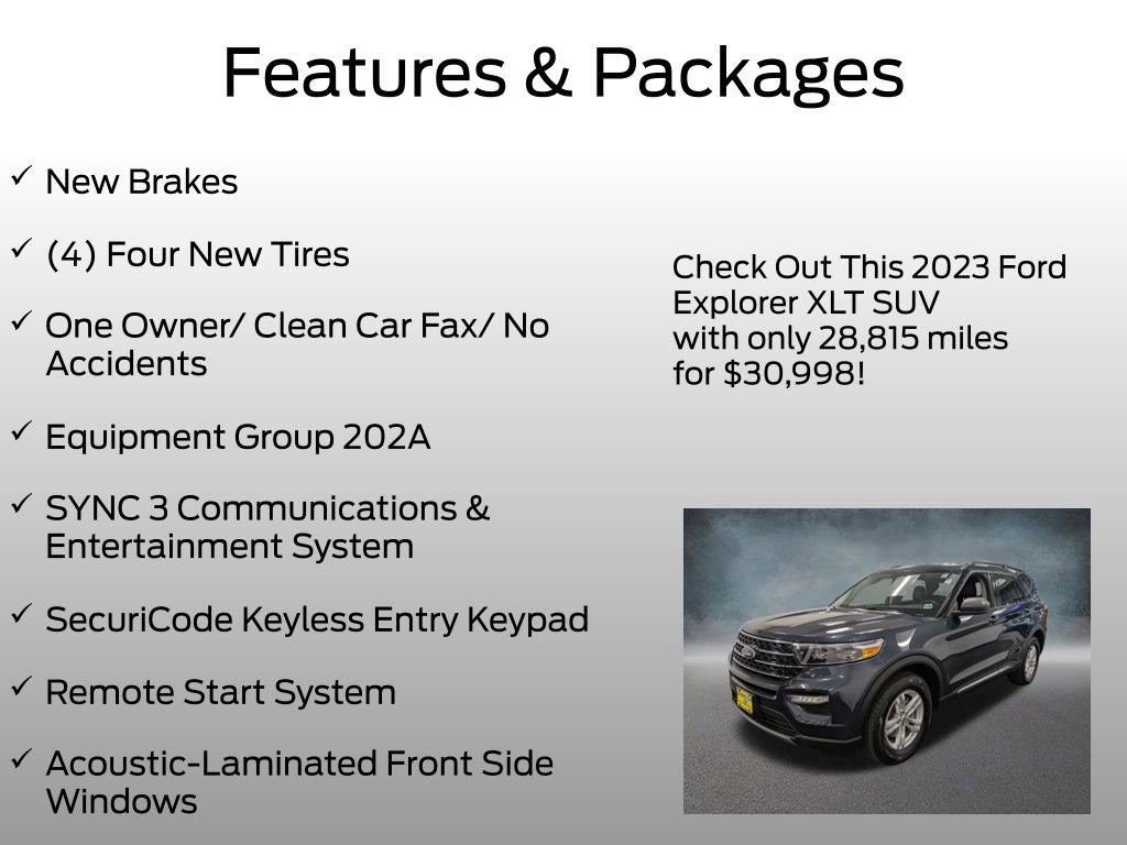 Certified 2023 Ford Explorer XLT w/ Equipment Group 202A AWD/4WD image 7