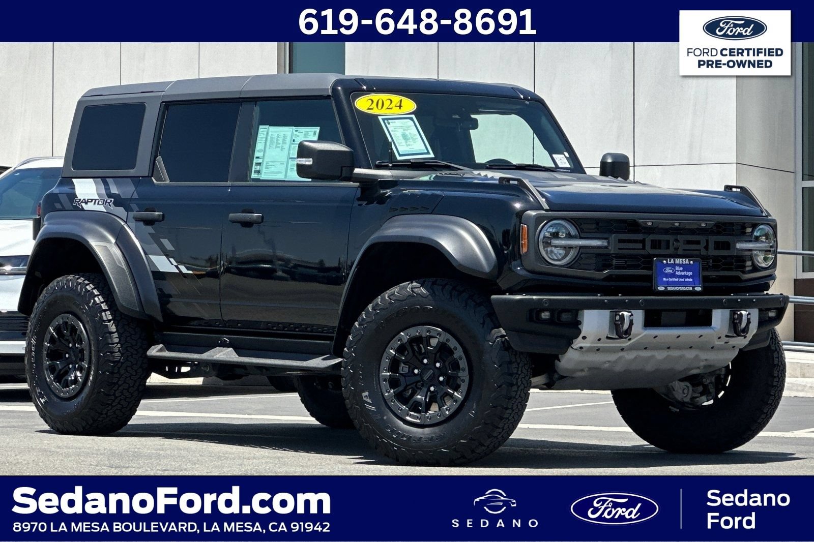 Certified 2024 Ford Bronco Raptor w/ Interior Carbon Fiber Pack 6 AWD/4WD image 1