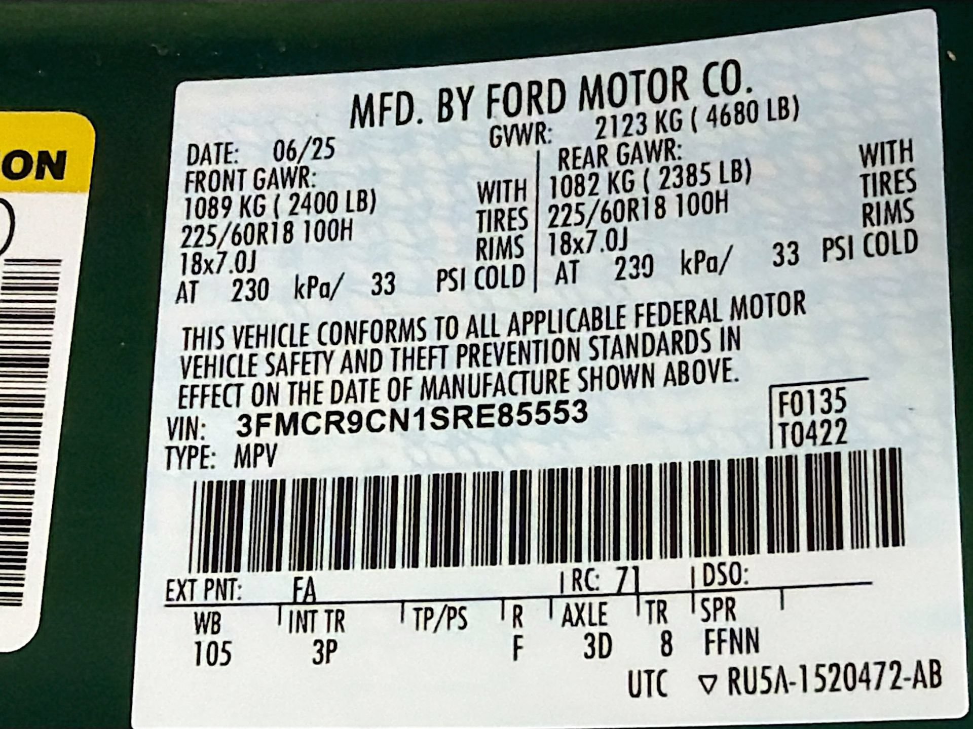 Certified 2025 Ford Bronco Sport Outer Banks w/ Outer Banks Tech Package+ AWD/4WD image 33
