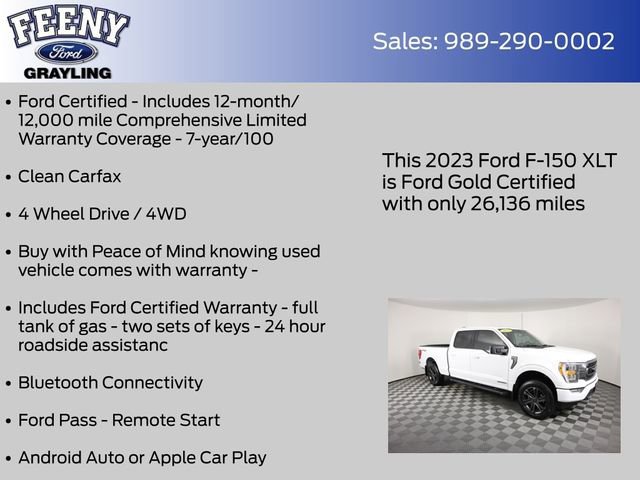 Certified 2023 Ford F150 XLT w/ Equipment Group 302A High image 11