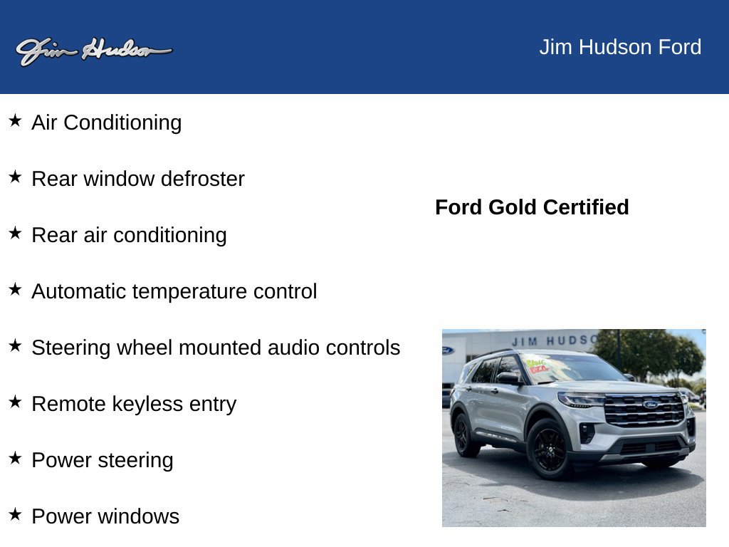 Certified 2025 Ford Explorer Active w/ Active Comfort Package RWD image 13