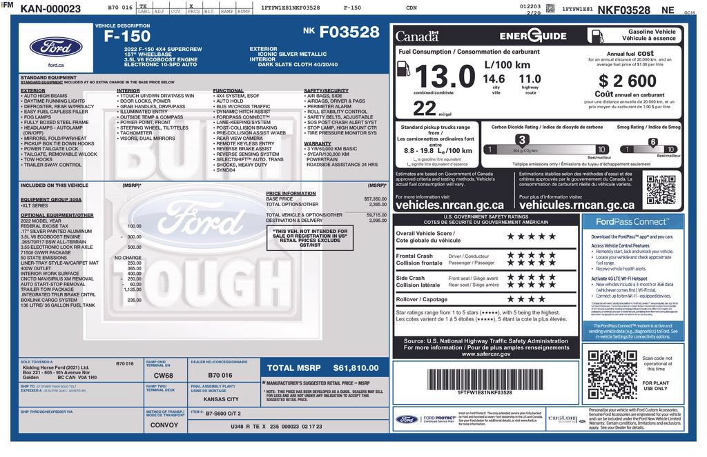 Certified 2022 Ford F150 XLT w/ Trailer Tow Package AWD/4WD image 3