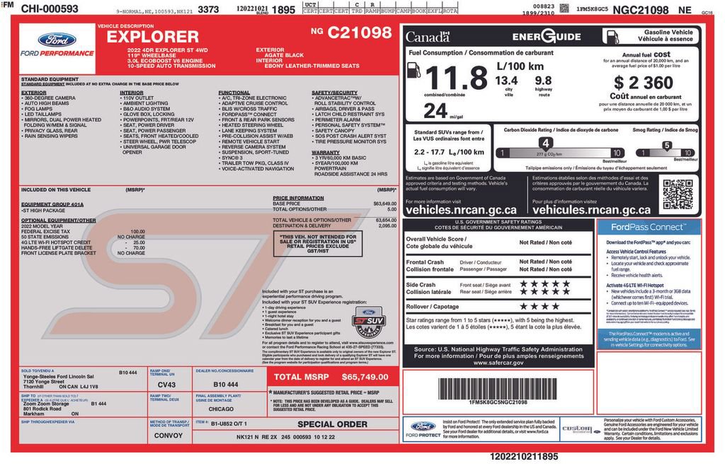 Certified 2022 Ford Explorer ST image 5