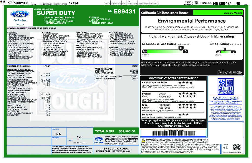 Certified 2022 Ford F250 XLT w/ XLT Value Package AWD/4WD image 14