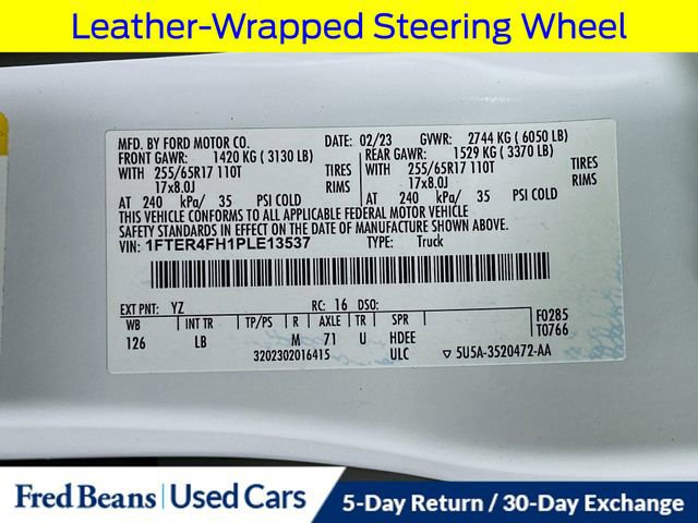 Certified 2023 Ford Ranger XLT w/ Equipment Group 302A High image 35