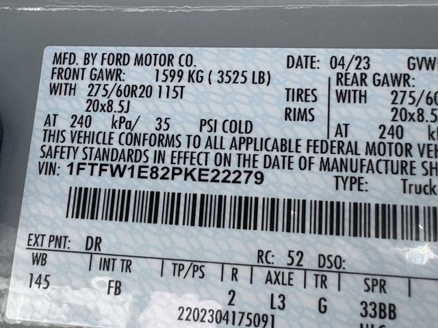 Certified 2023 Ford F150 XLT w/ Equipment Group 302A High AWD/4WD image 34