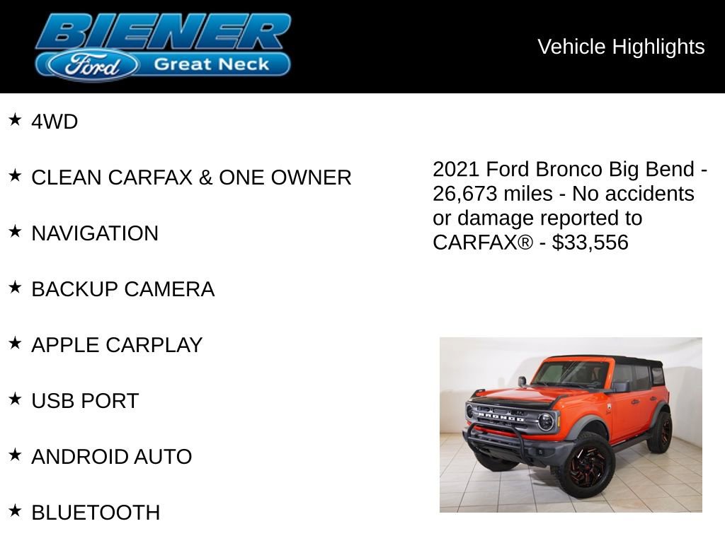 Certified 2021 Ford Bronco Big Bend image 9