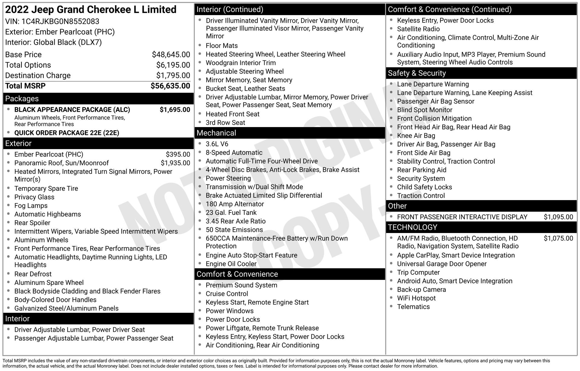 Used 2022 Jeep Grand Cherokee L Limited w/ Black Appearance Package image 19