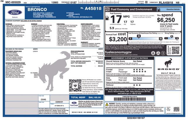 Certified 2024 Ford Bronco Wildtrak AWD/4WD image 37