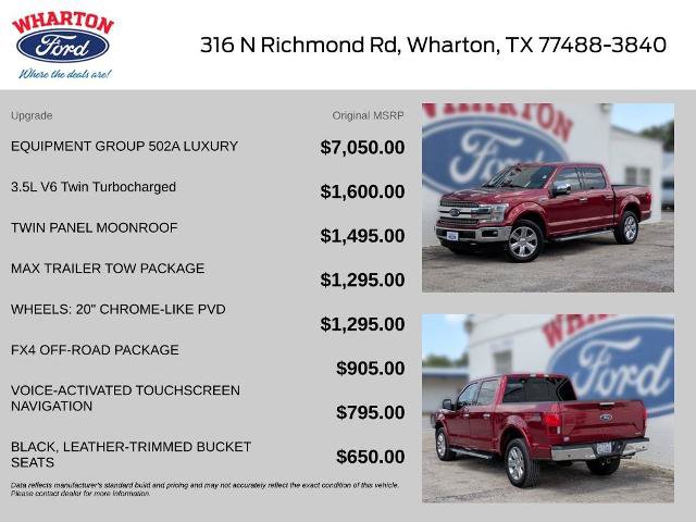 Certified 2019 Ford F150 Lariat w/ Equipment Group 502A Luxury AWD/4WD image 2