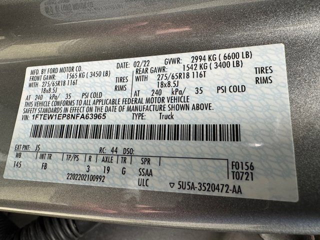 Certified 2022 Ford F150 XLT w/ Equipment Group 302A High image 31