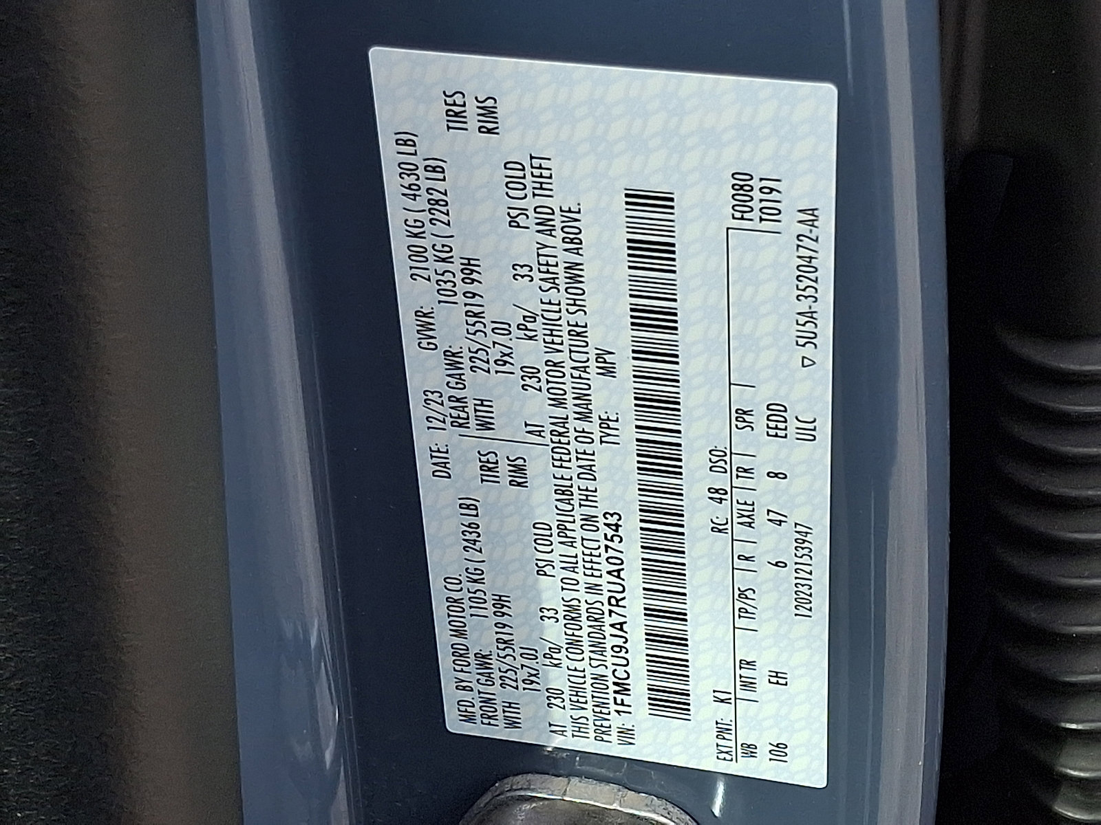 Certified 2024 Ford Escape Platinum image 26