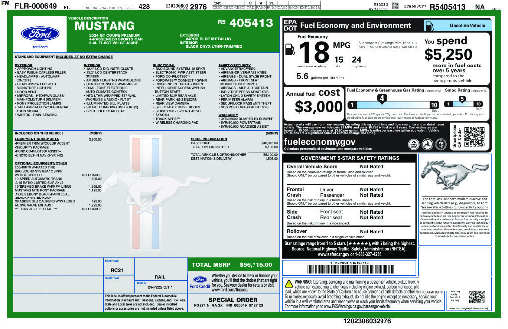 Certified 2024 Ford Mustang GT Premium RWD image 6