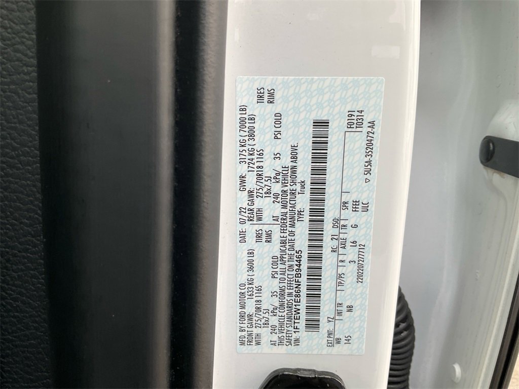 Certified 2022 Ford F150 Tremor w/ Equipment Group 402A High image 18