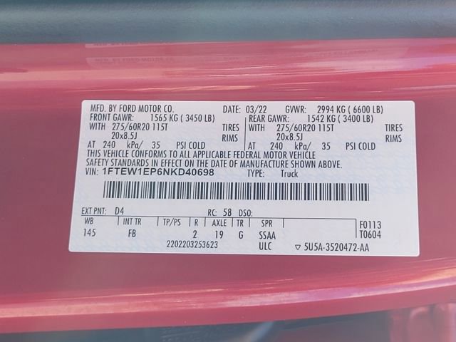 Certified 2022 Ford F150 XLT w/ Equipment Group 302A High image 17