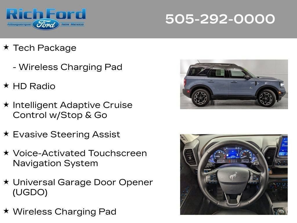 Certified 2024 Ford Bronco Sport Outer Banks w/ Tech Package AWD/4WD image 34