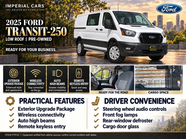 Certified 2025 Ford Transit 250 Low Roof w/ Exterior Upgrade Package RWD image 6