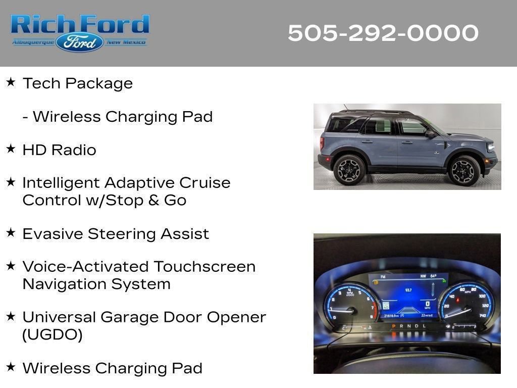 Certified 2024 Ford Bronco Sport Outer Banks w/ Tech Package AWD/4WD image 34