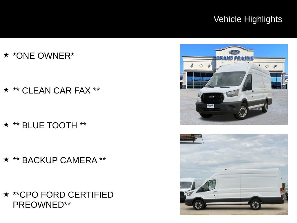 Certified 2023 Ford Transit 250 148 High Roof Extended w/ Load Area Protection Package RWD image 4
