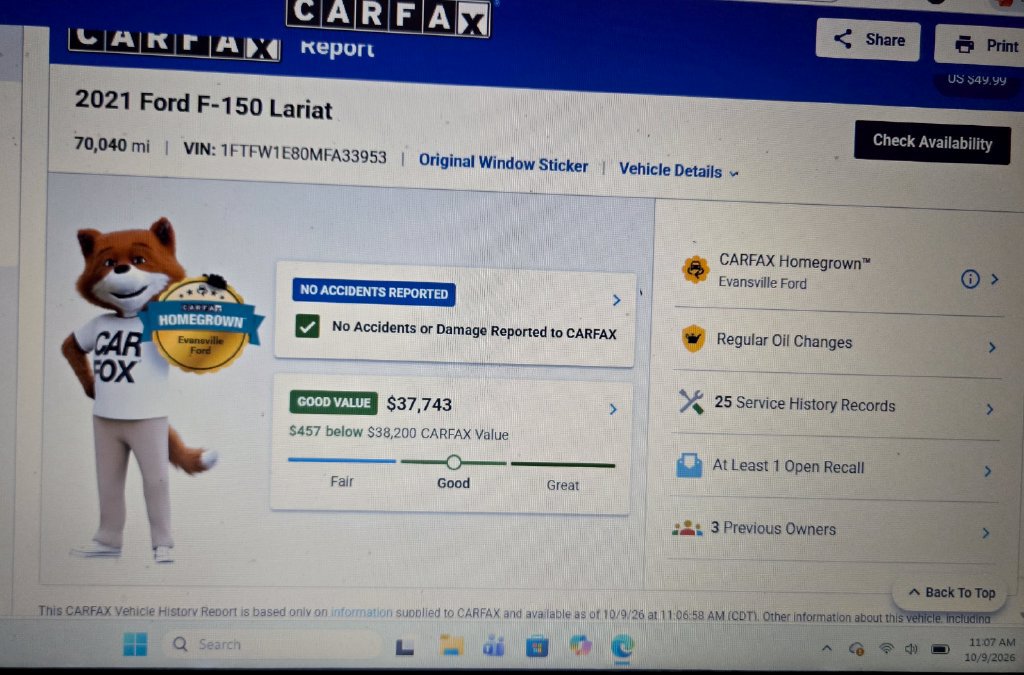 Certified 2021 Ford F150 Lariat w/ Equipment Group 502A High AWD/4WD image 12