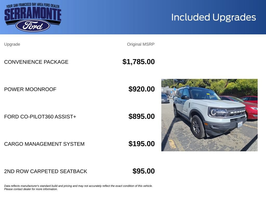 Certified 2023 Ford Bronco Sport Big Bend w/ Convenience Package AWD/4WD image 20