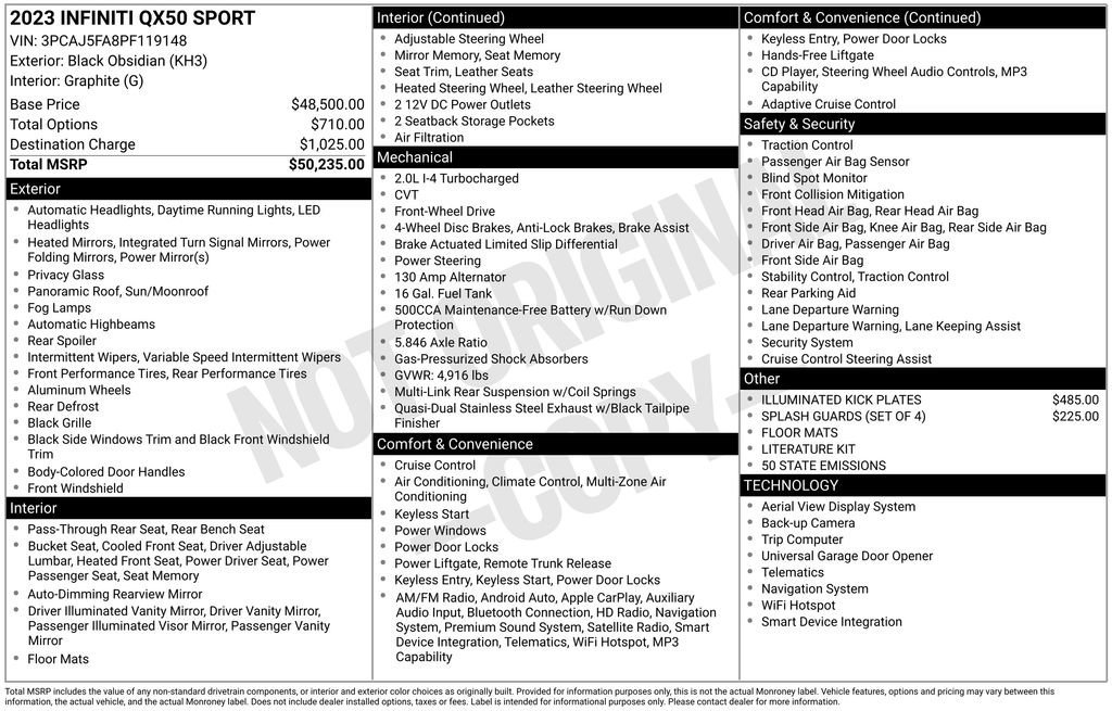 Used 2023 INFINITI QX50 Sport image 9