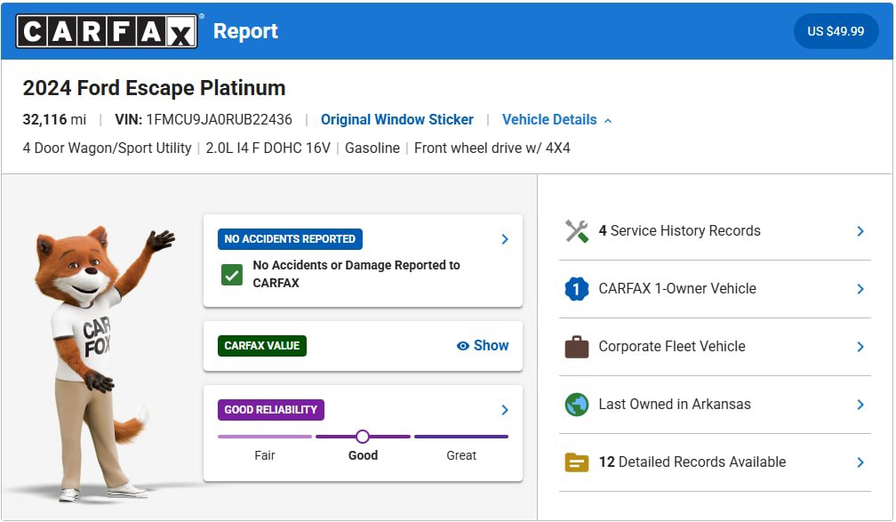 Certified 2024 Ford Escape Platinum AWD/4WD image 3