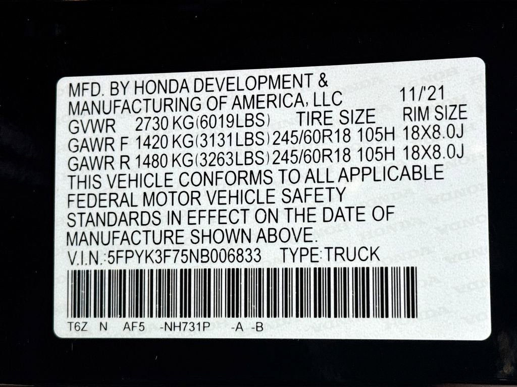 Used 2022 Honda Ridgeline RTL-E image 24