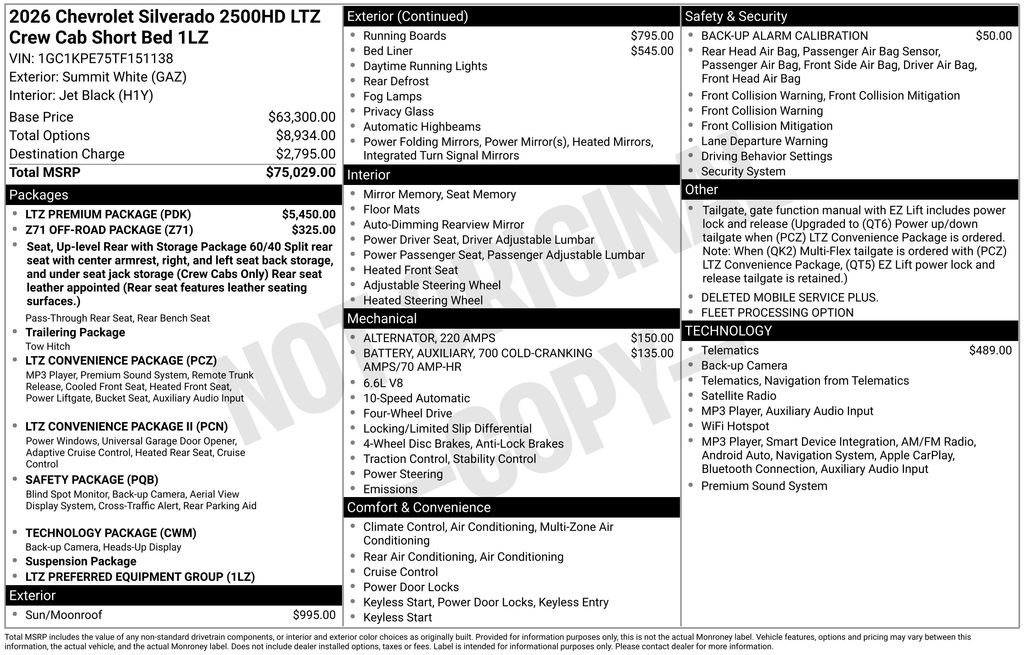Used 2026 Chevrolet Silverado 2500 LTZ w/ LTZ Premium Package AWD/4WD image 37